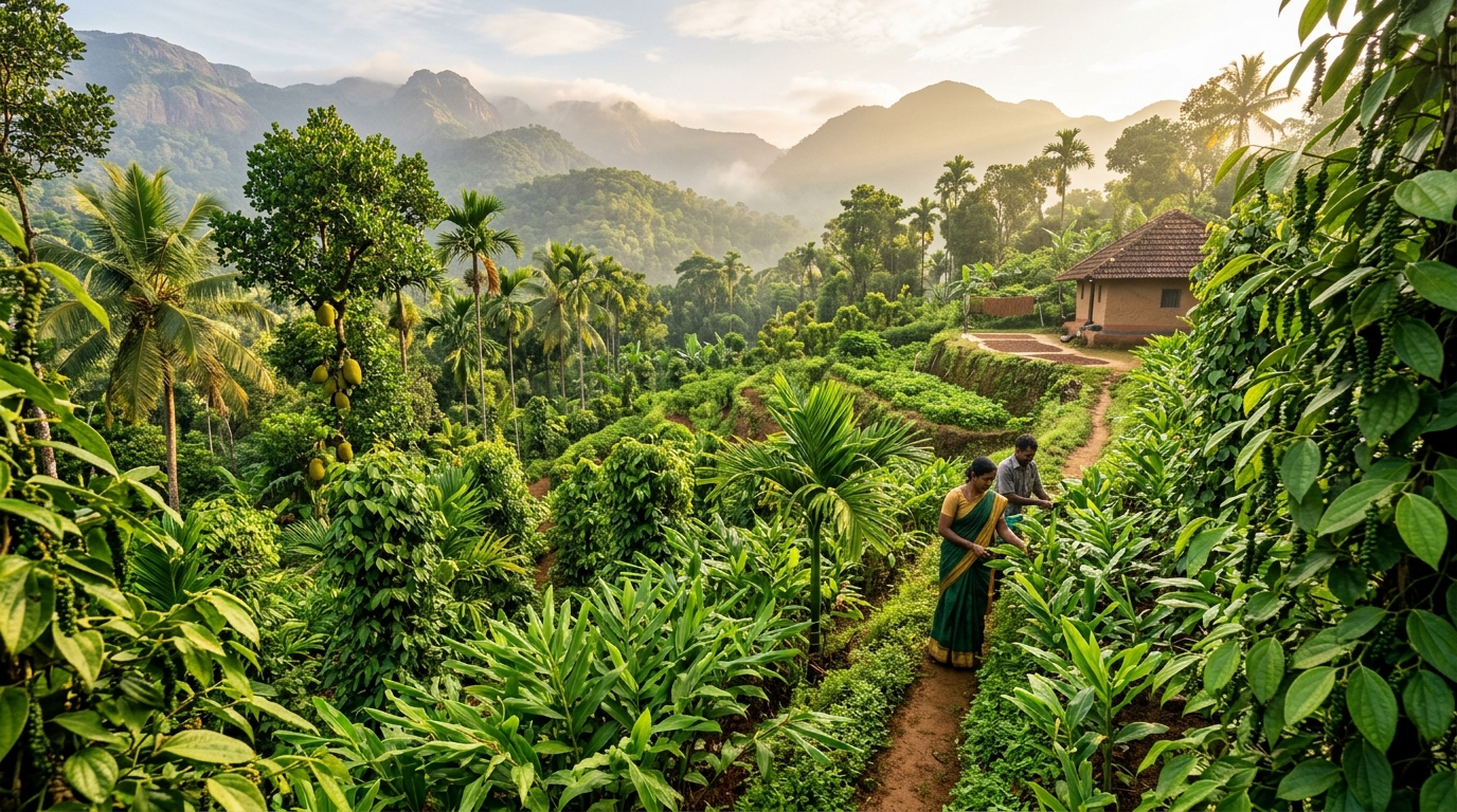 Lush Indian Spice Plantation Sourcing