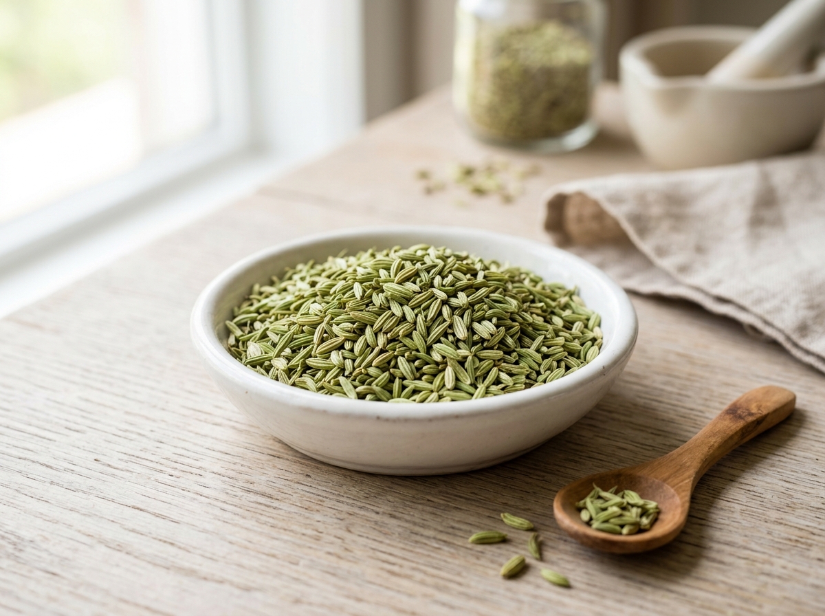 Fresh Green Fennel Seeds Saunf