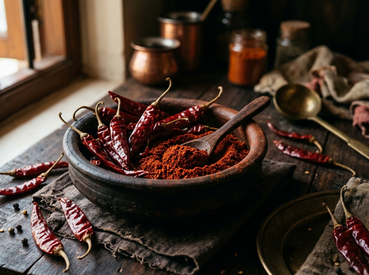 Dried Guntur Red Chillies